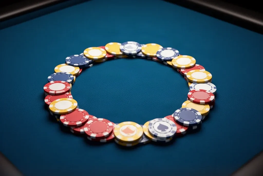 Ảnh minh hoạ vòng chip chia lượt cho mục luật chơi game bài HB88